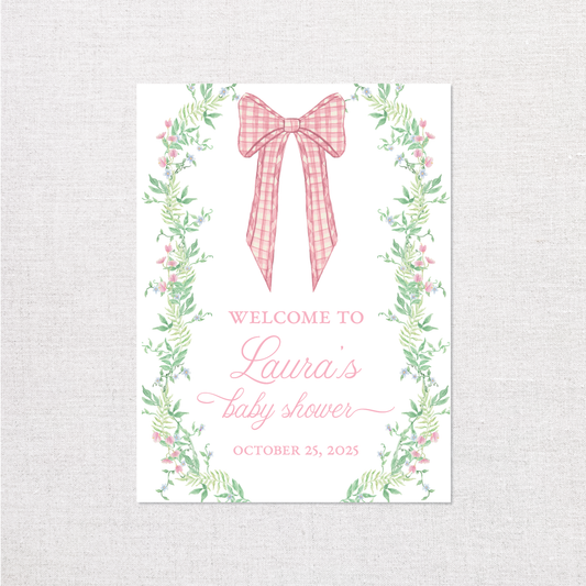 Baby Shower Welcome Sign