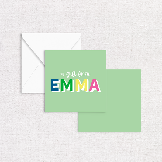 Color Block Enclosure Cards