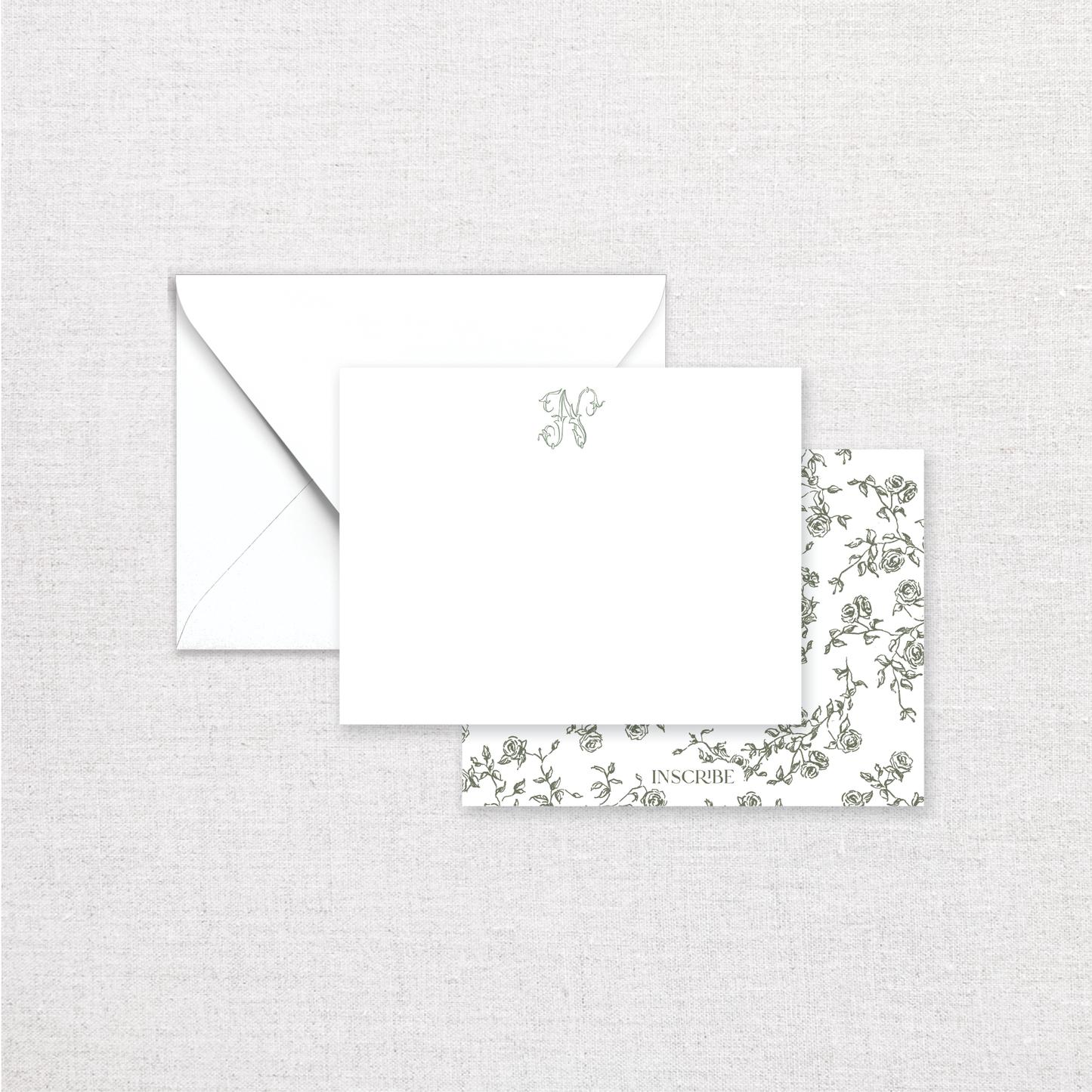 Garden Rose Personalized Notecards