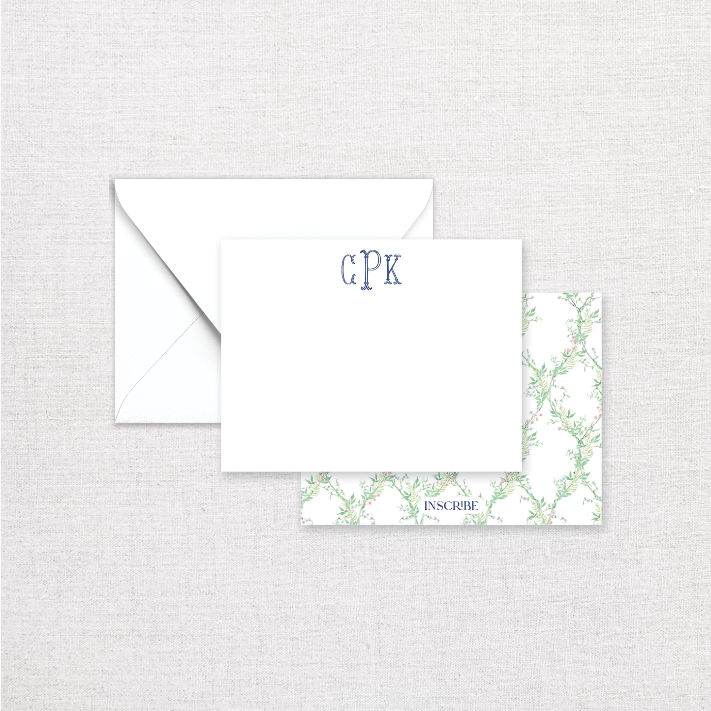 Garden Vine Personalized Notecards