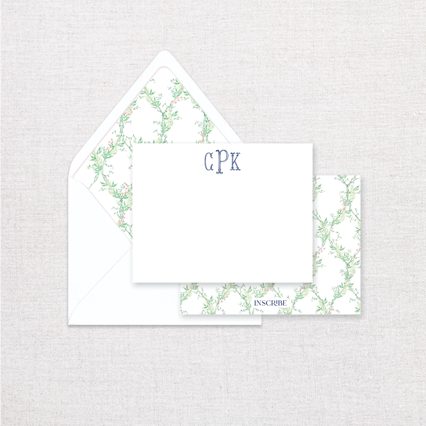 Garden Vine Personalized Notecards