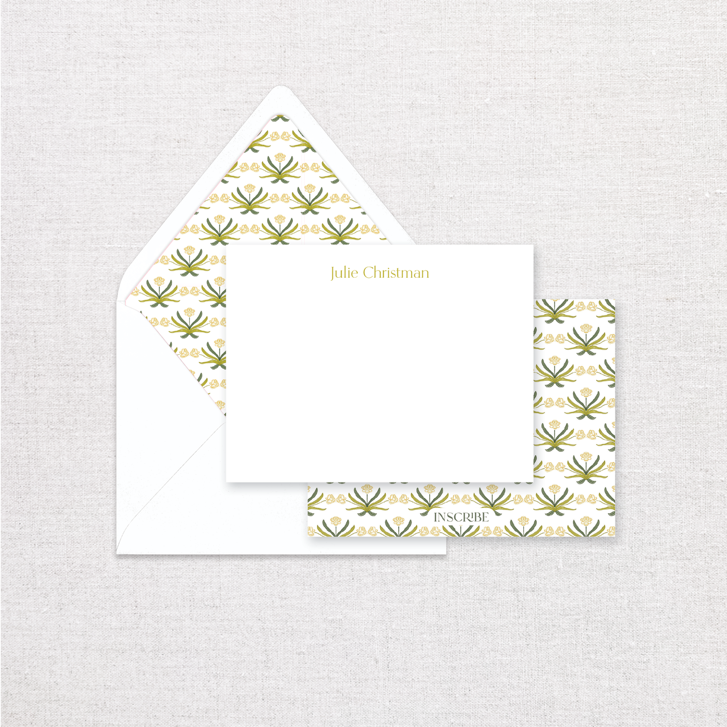 Magnolia Block Personalized Notecards
