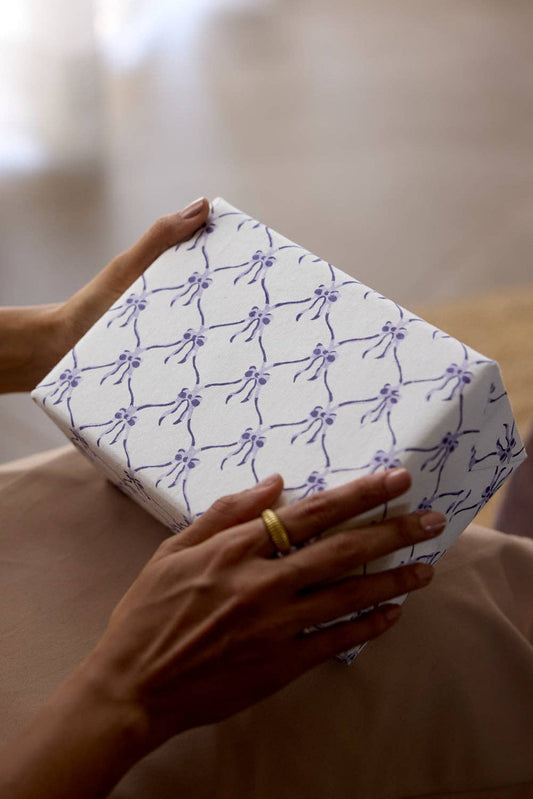 Violet Meringue Bows - Handmade Gift Wrap Sheets