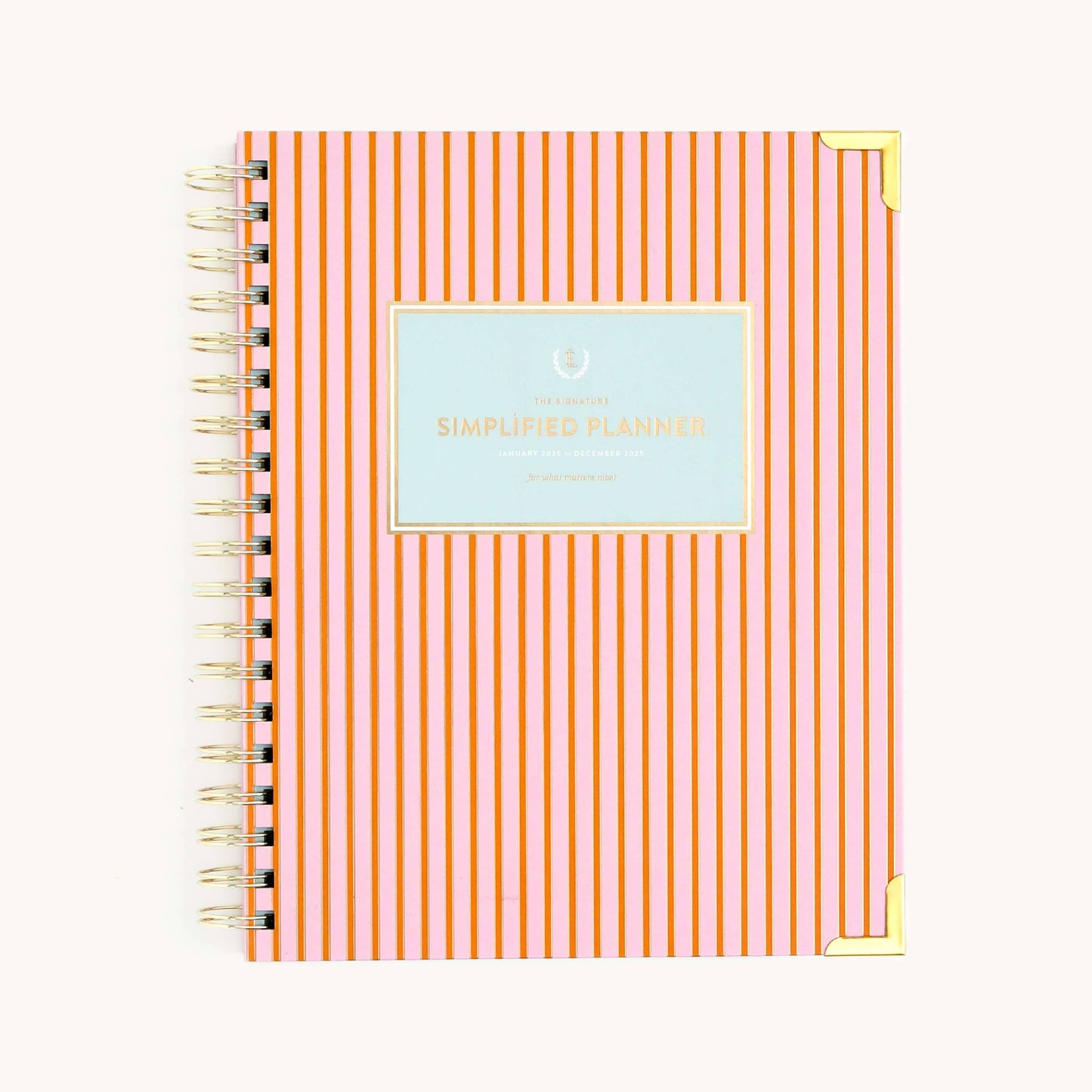 2025 Weekly, Simplified Planner, Cabana Pinstripe