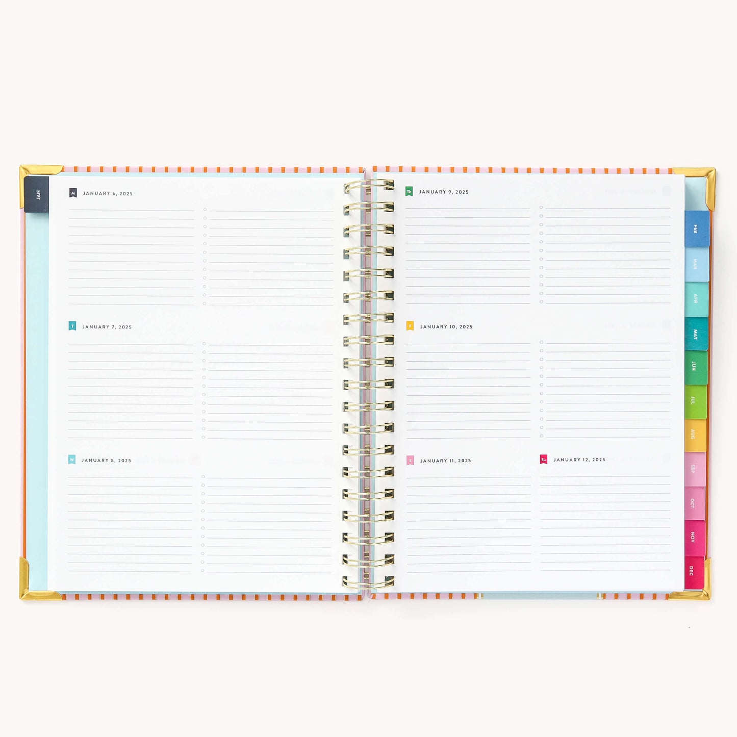 2025 Weekly, Simplified Planner, Cabana Pinstripe