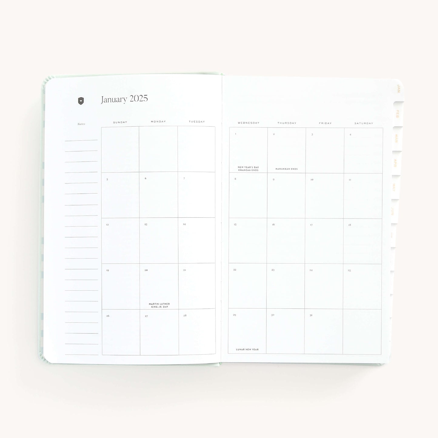 2025 Daily, Dapperdesk Planner, Sea Salt