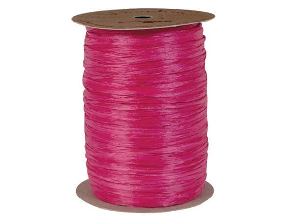 Raspberry Matte Raffia Ribbon