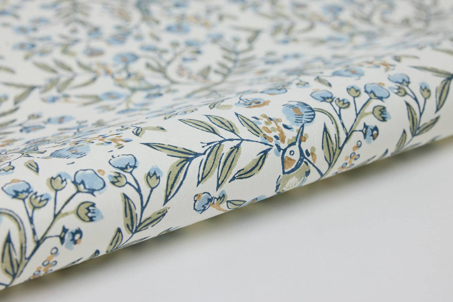 Song Birds Blue Stone - Handmade Gift Wrap Sheets