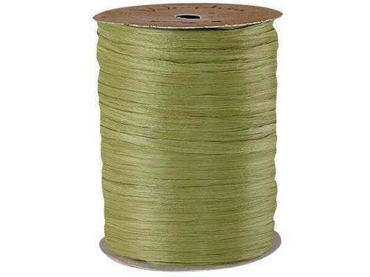 Olive Matte Raffia Ribbon