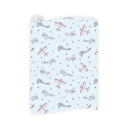Airplane Wrapping Paper Sheets - Set of 3