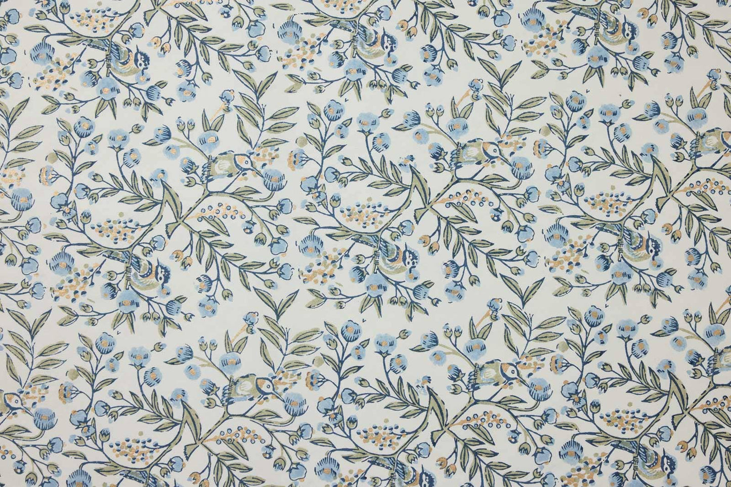 Song Birds Blue Stone - Handmade Gift Wrap Sheets