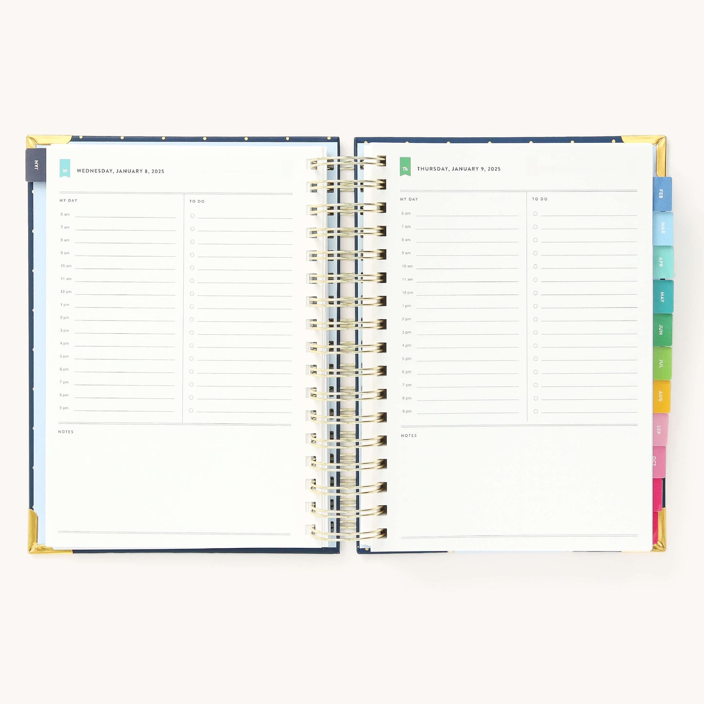 2025 Daily, Simplified Planner, Dainty Dot