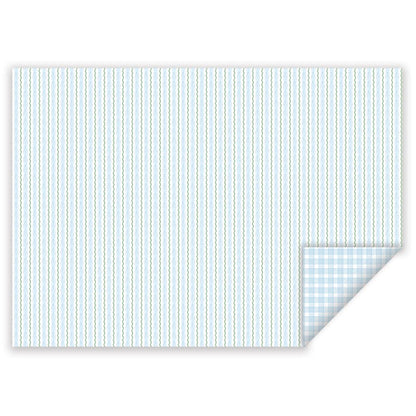 Greenery Stripe Double-Sided Wrapping Paper Sheets - Set of 3