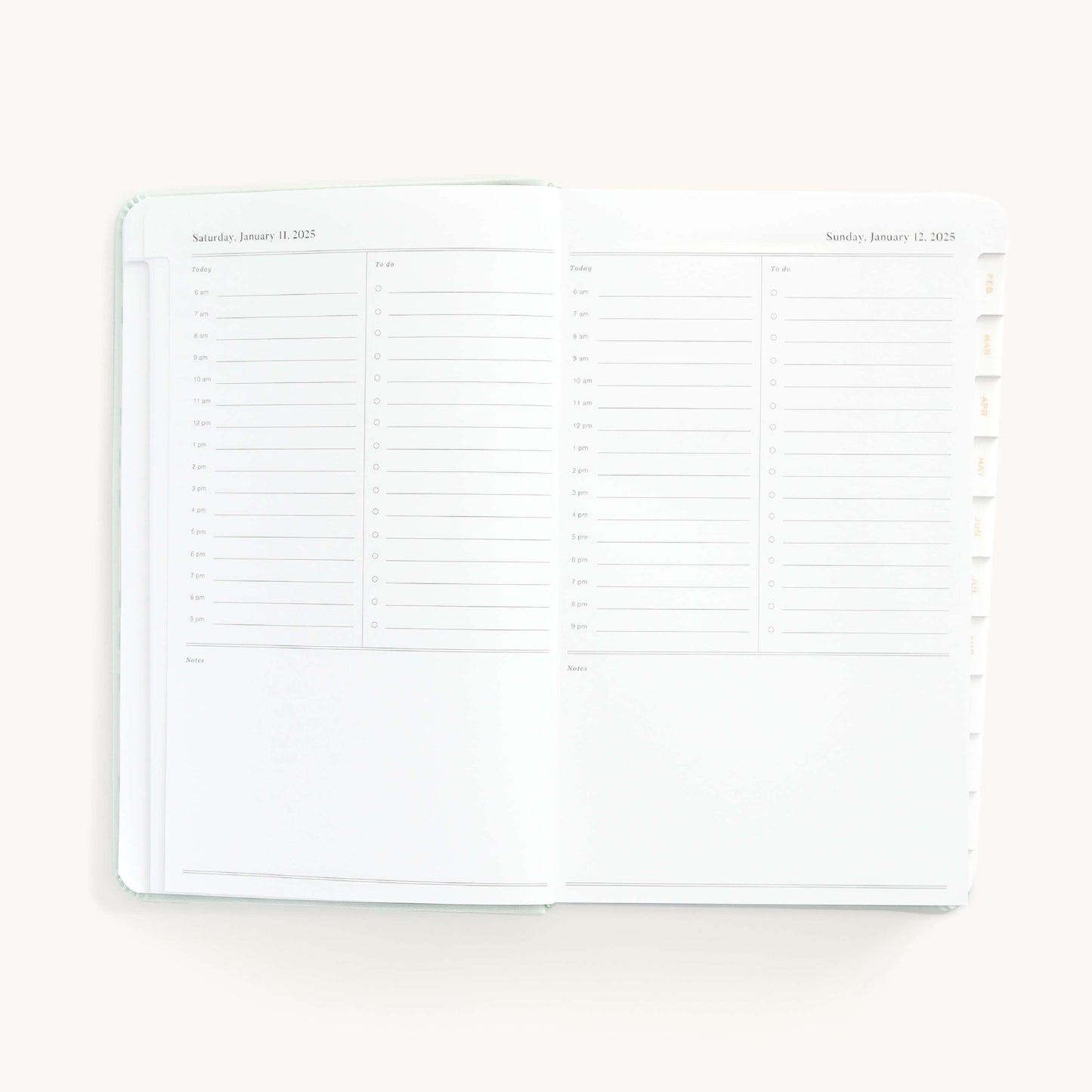 2025 Daily, Dapperdesk Planner, Sea Salt