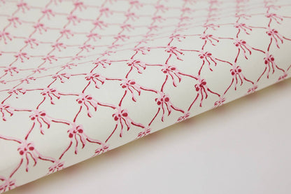 Pink Sorbet Bows - Handmade Gift Wrap Sheets