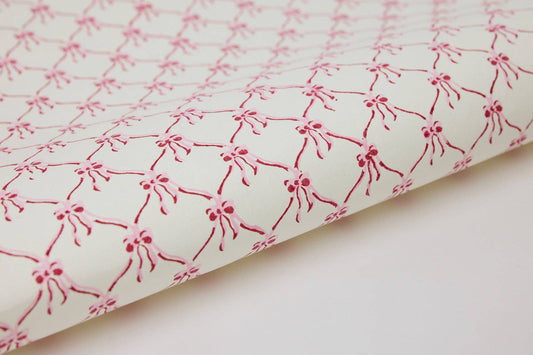 Pink Sorbet Bows - Handmade Gift Wrap Sheets