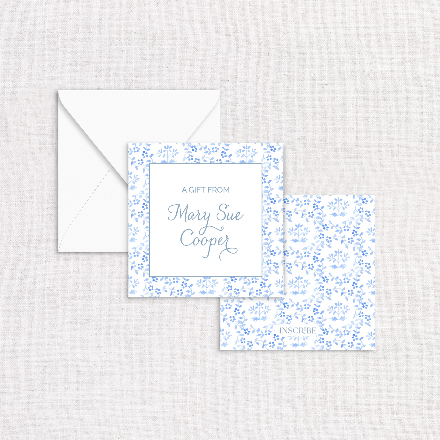 Blue Chinoiserie Enclosure Cards