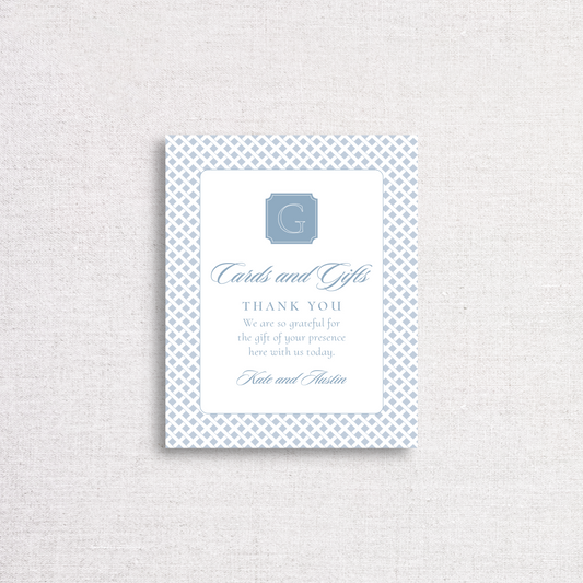 Custom Cards and Gifts Table Sign