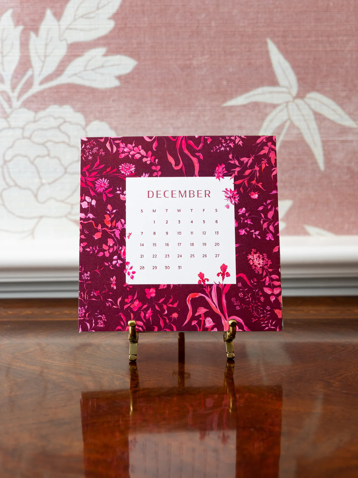 2025 Desktop Calendar in Trellis Box