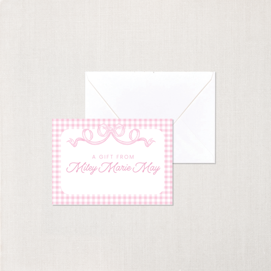 Gingham Enclosure Cards