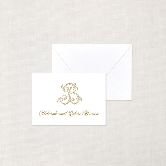 Monogram Vine Enclosure Cards