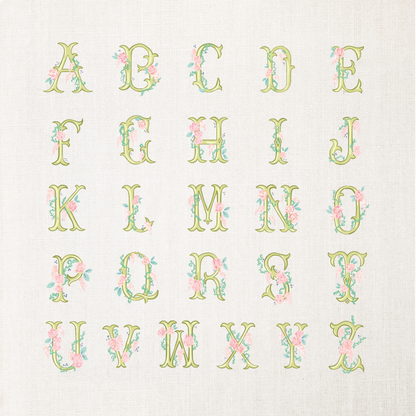 Flower Letters Notecard