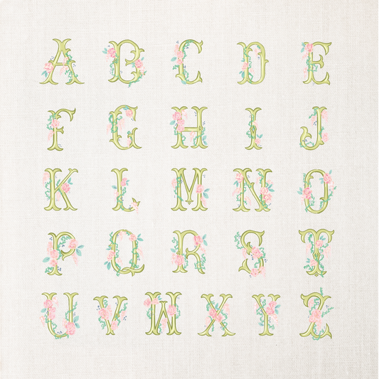 Flower Letters Notecard