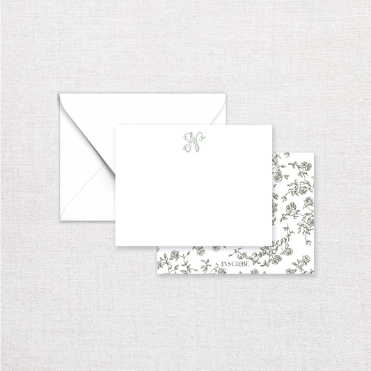 Garden Rose Personalized Notecards