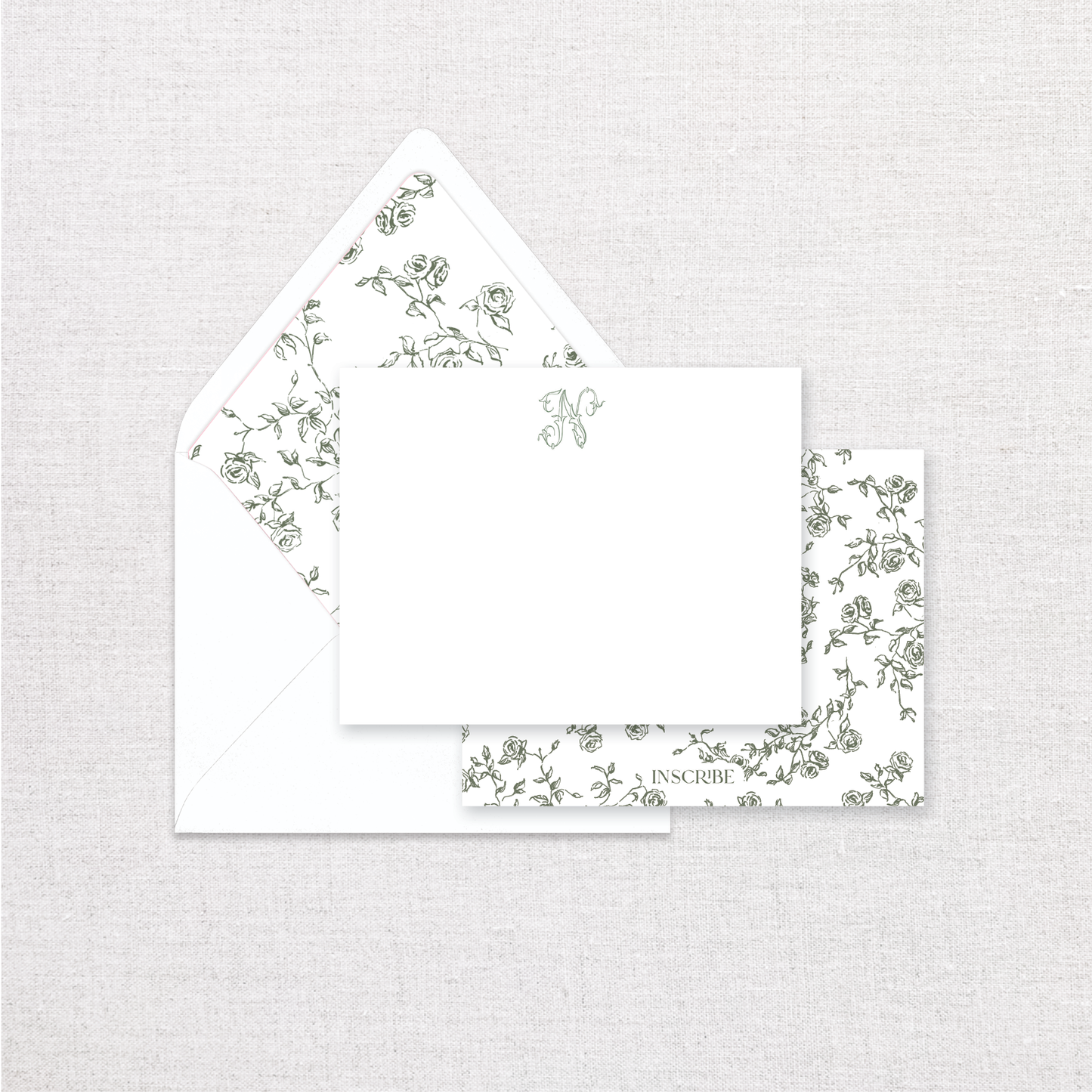 Garden Rose Personalized Notecards