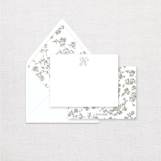 Garden Rose Personalized Notecards