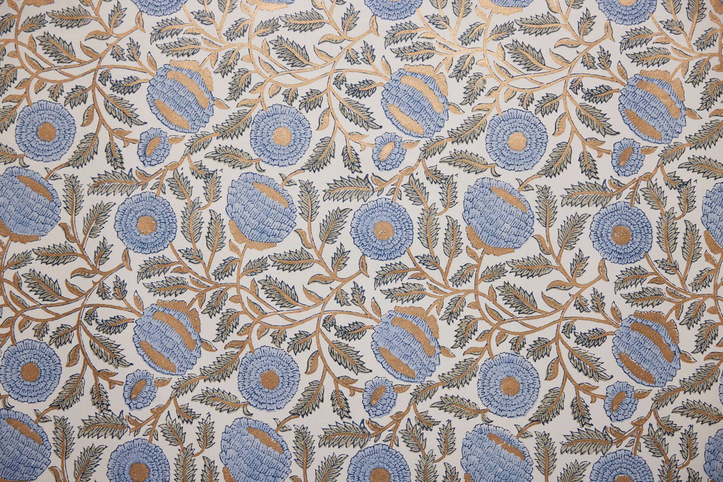 Marigold Blue - Handmade Wrapping Paper Sheets