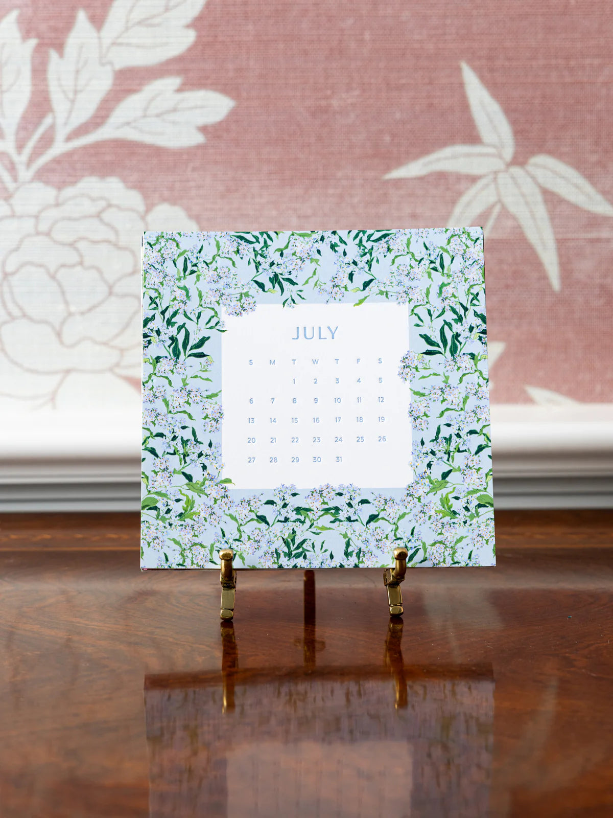 2025 Desktop Calendar in Trellis Box