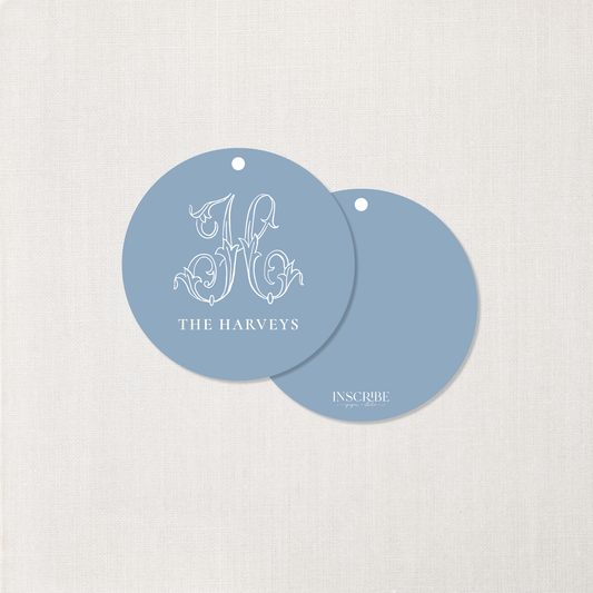 Monogram Circle Gift Tags