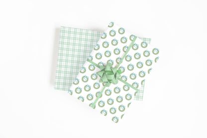 Watercolor Wreath Double-Sided Wrapping Paper Sheets - Set of 3
