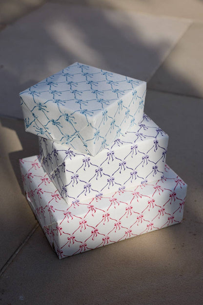Violet Meringue Bows - Handmade Gift Wrap Sheets
