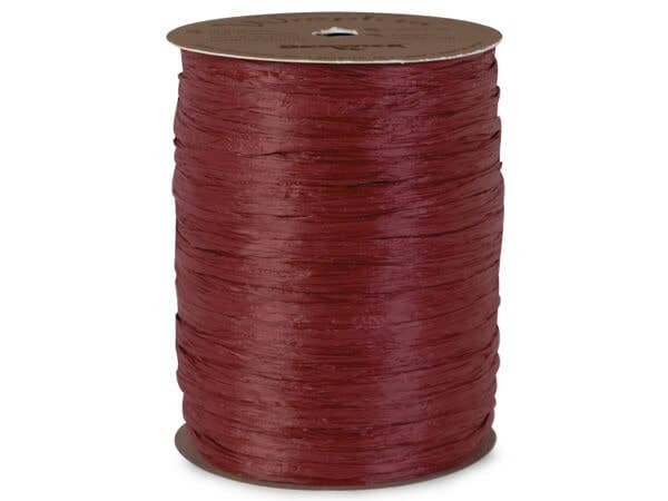 Matte Raffia Ribbon: Red Matte / 1 Pack / 100 yards