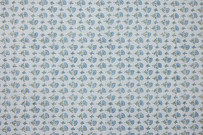 Ditsy Floral Blue Stone - Handmade Gift Wrap Sheets