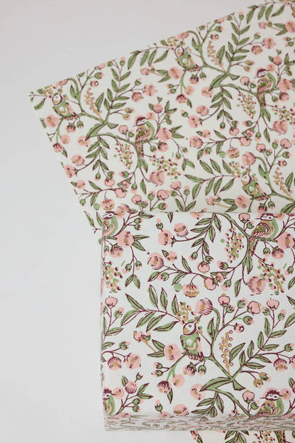 Song Birds Blush - Handmade Gift Wrap Sheets