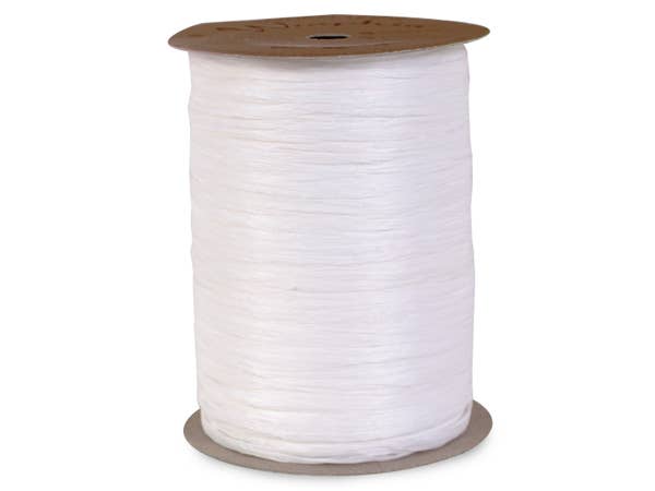 White Matte Raffia Ribbon